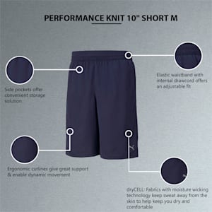 Performance Knit 10" Men's Training Shorts, Peacoat, extralarge-IND